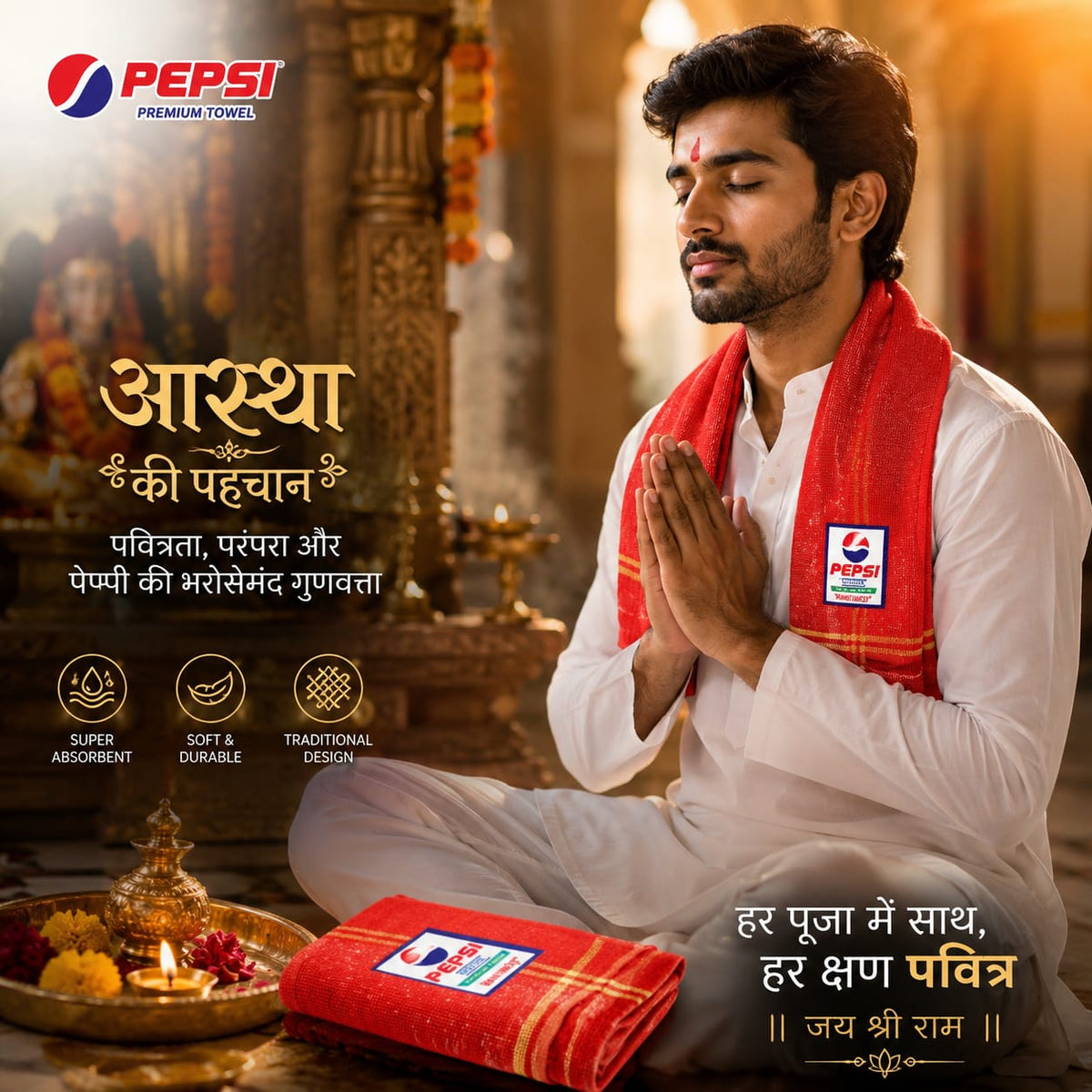 Pepsi Red Towel-4 piece image 0