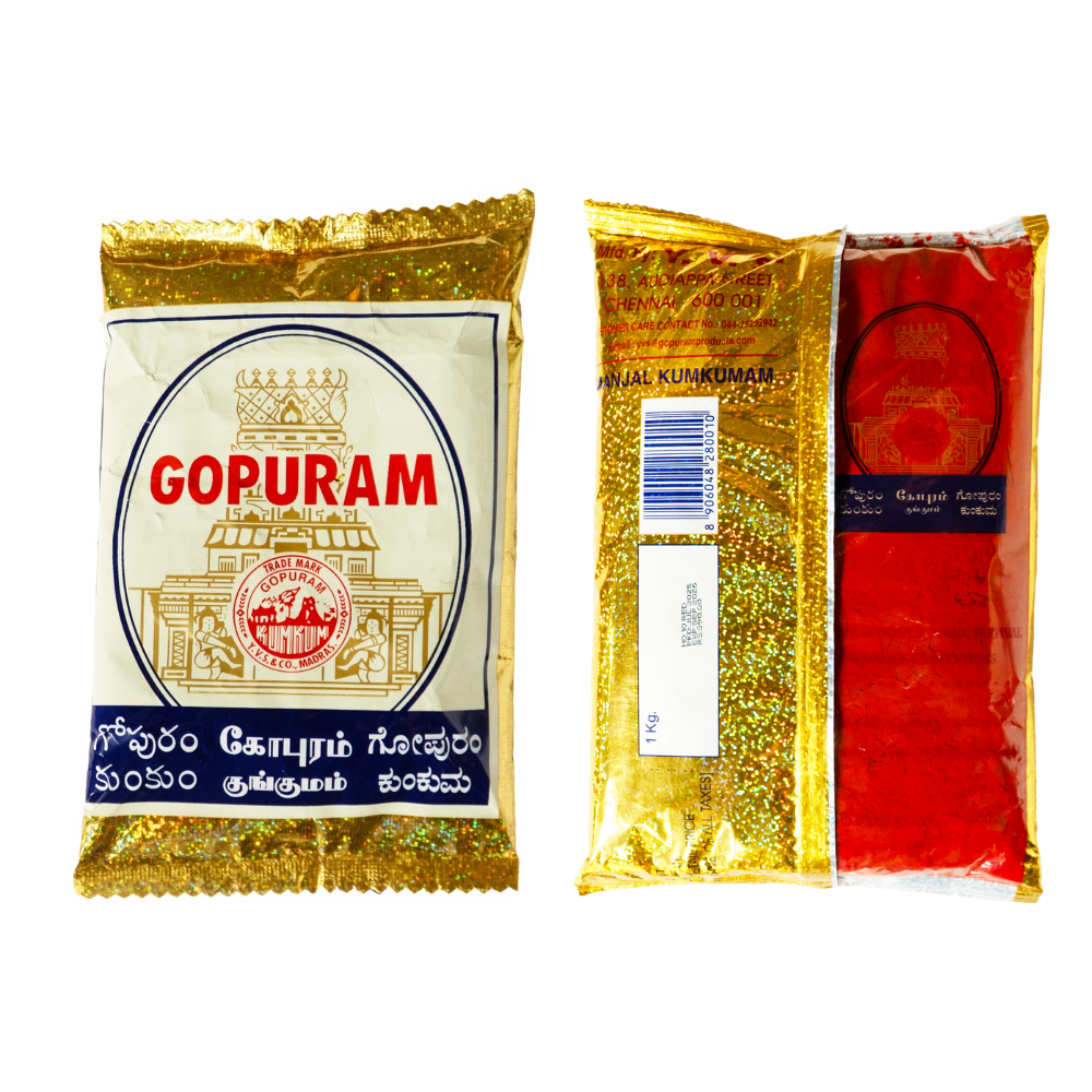 Gopuram 1kg RED kumkum image 3