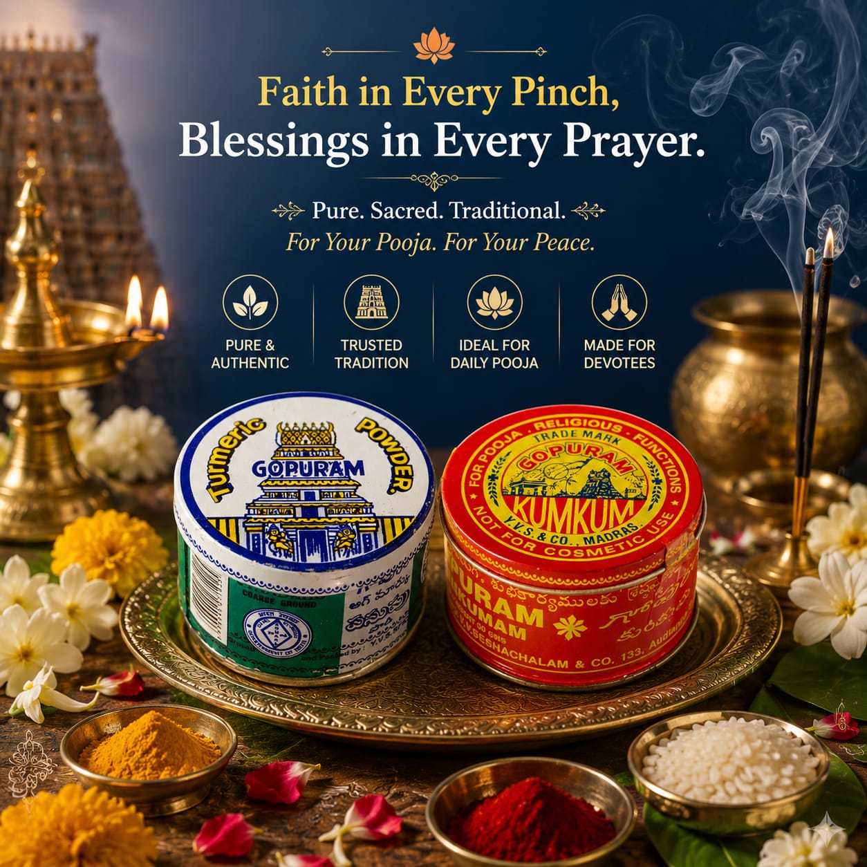 GOPURAM TURMERIC TIN image 2