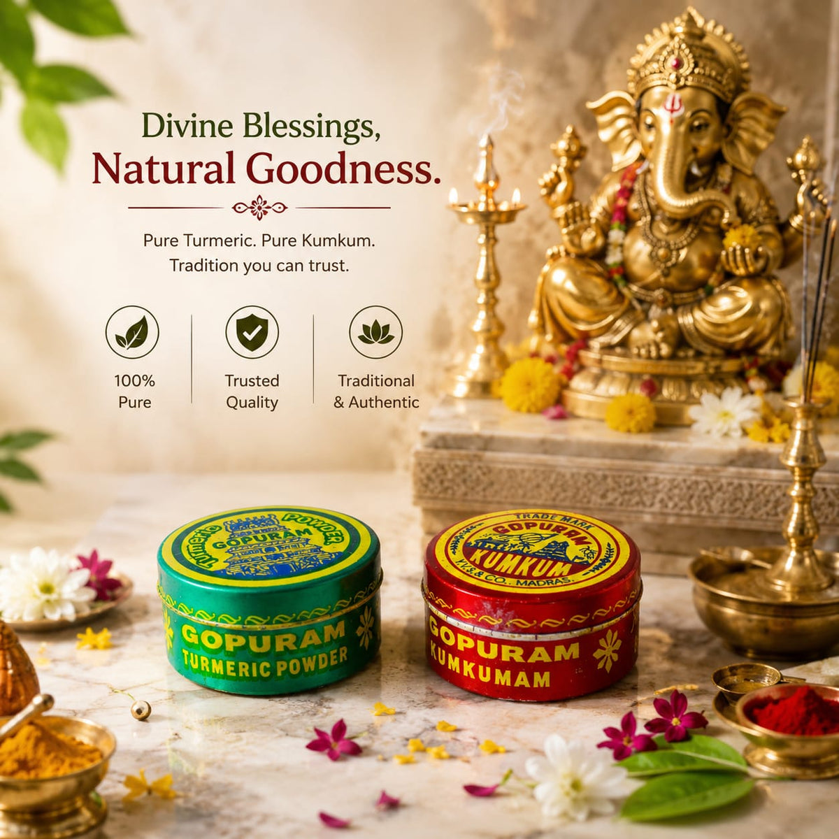 Gopuram Kumkum & Turmeric 5 grams image 0