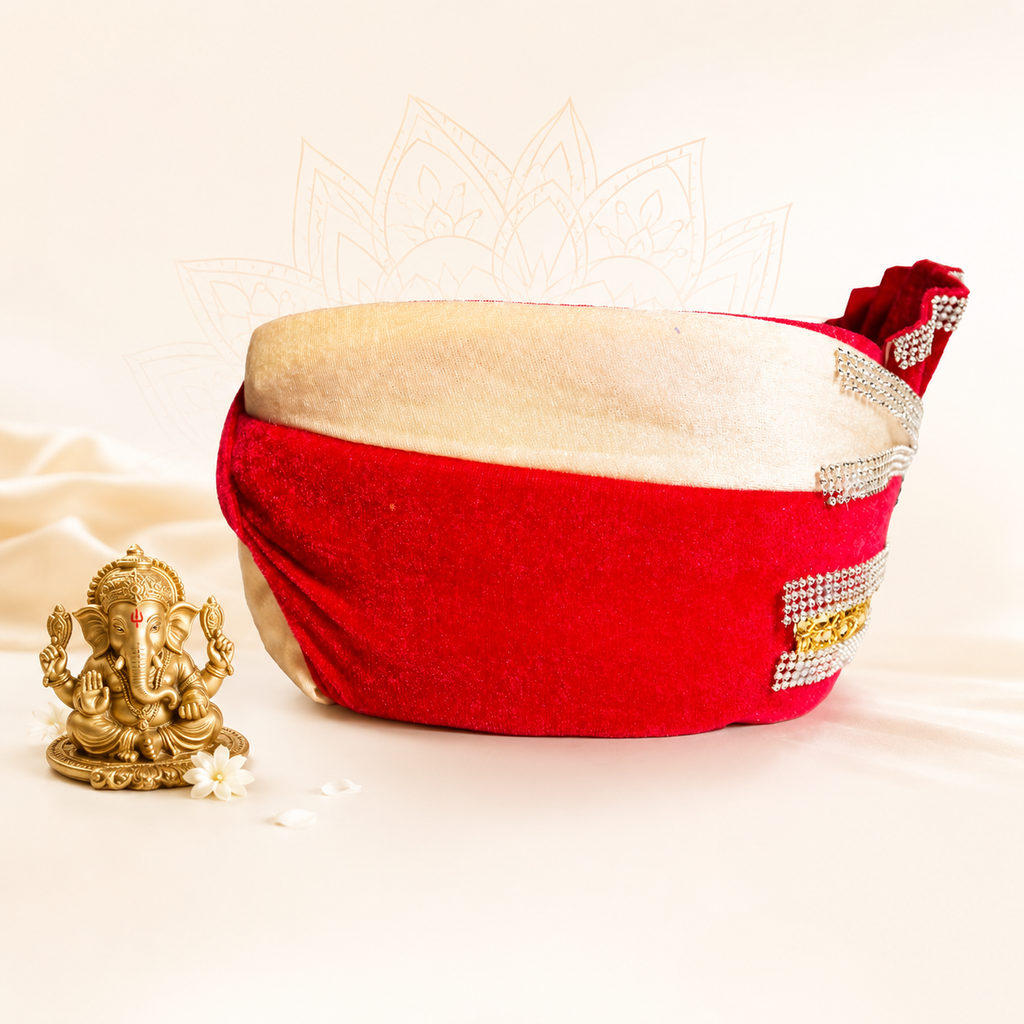Red/Cream-Peta -Headgear image 2