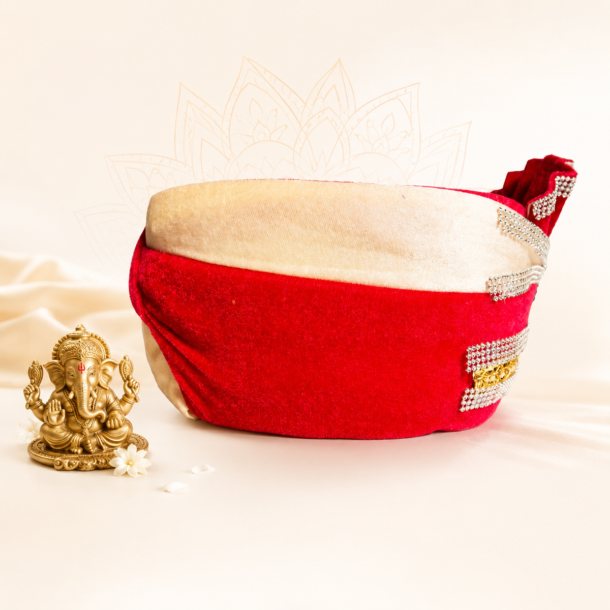Red/Cream-Peta -Headgear image 2