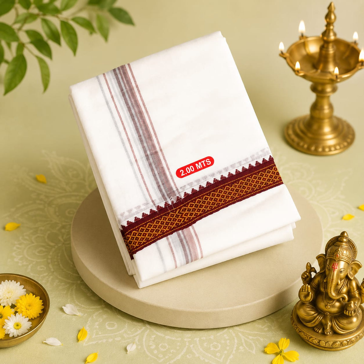 PANCHE- 4 yards/creme image 2