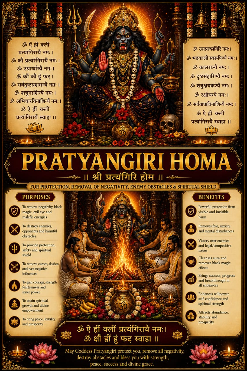 Pratyangira Homa samagri