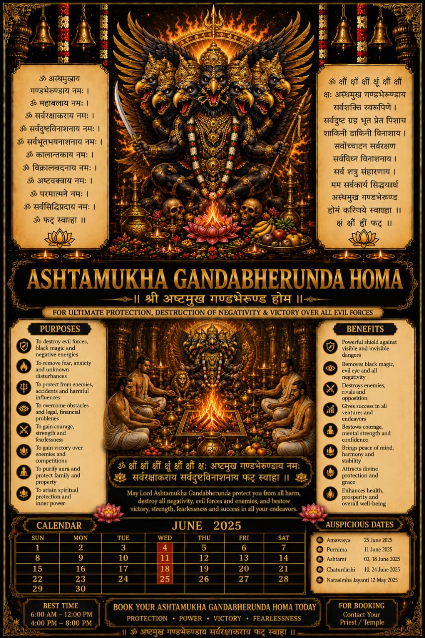 Ashta Mukha Gandaberunda Homa Pooja Samagri Kit