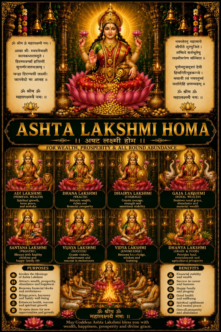 Ashta Lakshmi Homa Pooja Samagri Kit