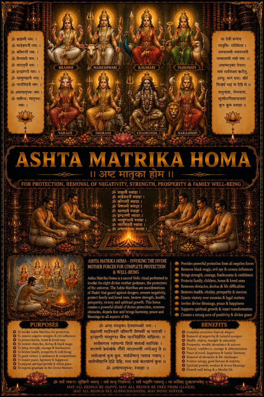 Ashtamatrika Homa Pooja Samagri Kit
