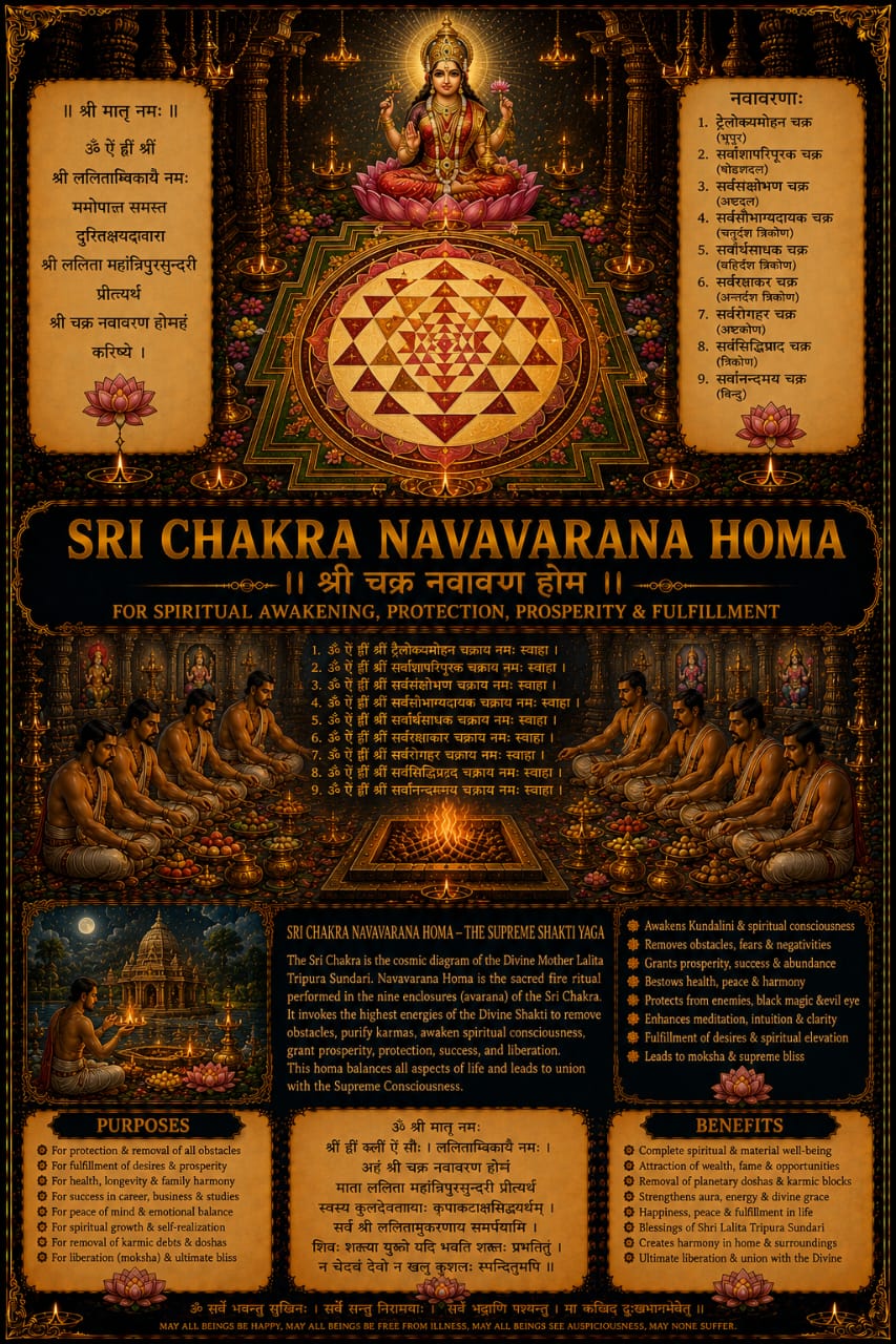 Sri Chakra Navavarana Homa Pooja Samagri Kit