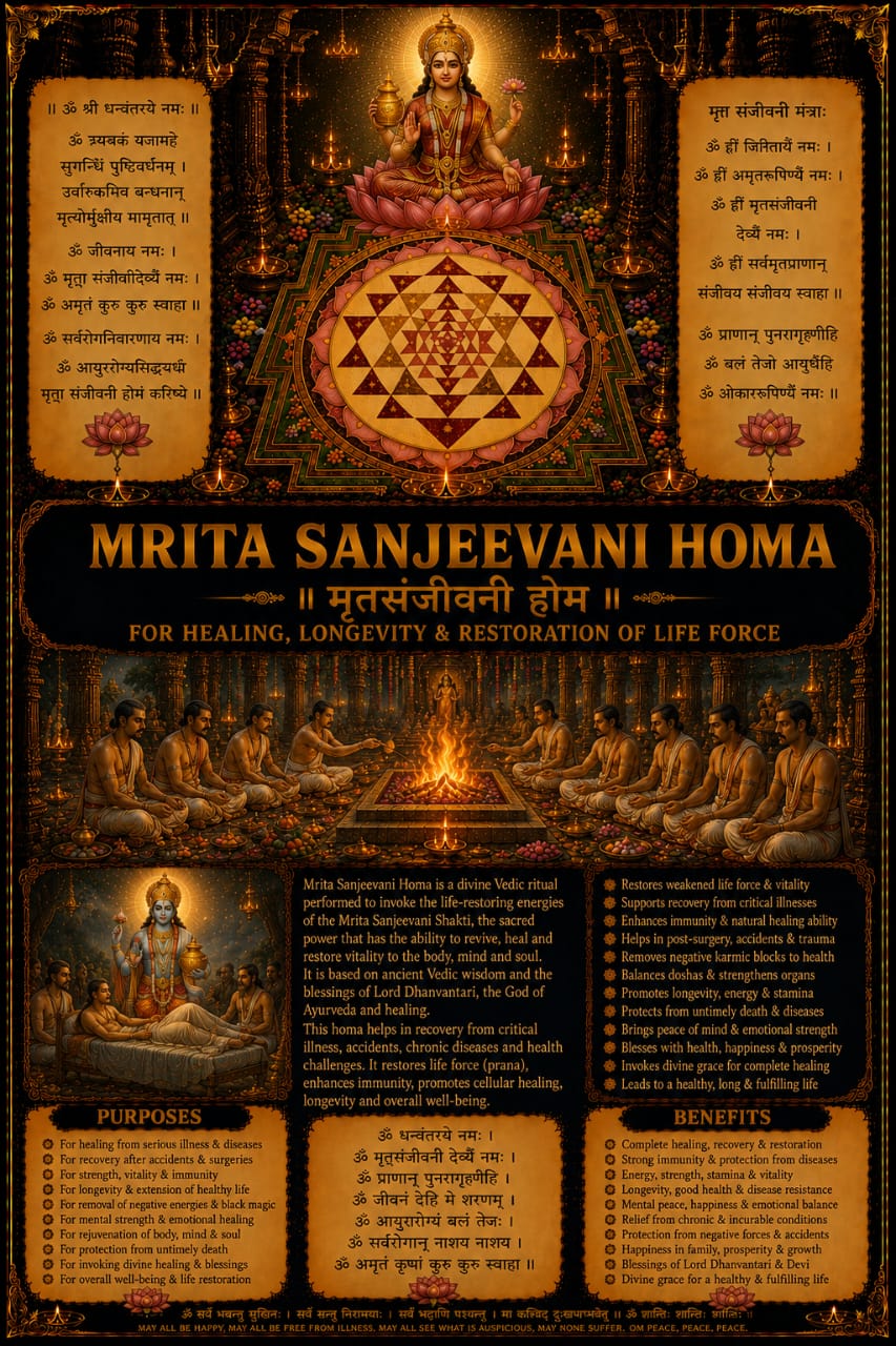 Mrita Sanjeevani Homa Pooja Samagri Kit