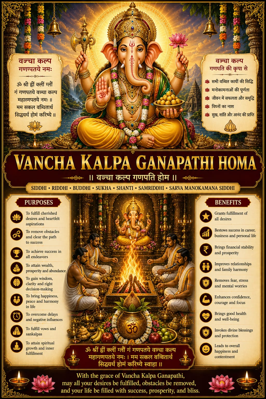 Vancha Kalpa Ganapathi Homa Pooja Samagri Kit