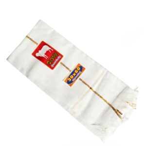 Kutch White Towel-Golden line (30*60) image 1