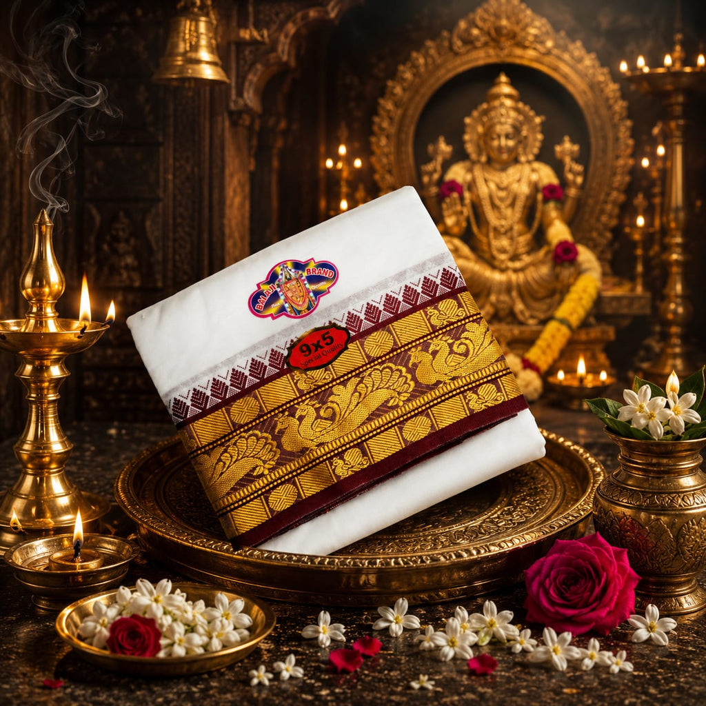 PATTAR PANCHE -white big border image 0