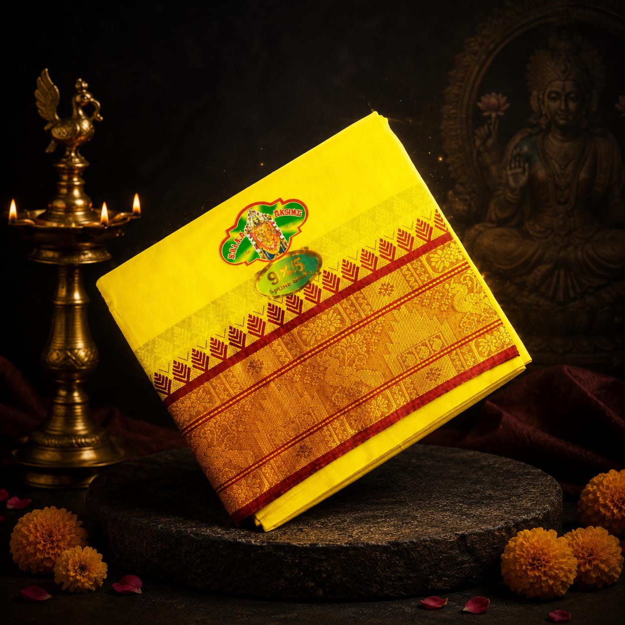 Pattar Panche-Yellow big border image 0