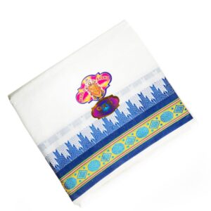PATTAR PANCHE-white/blue border image 1