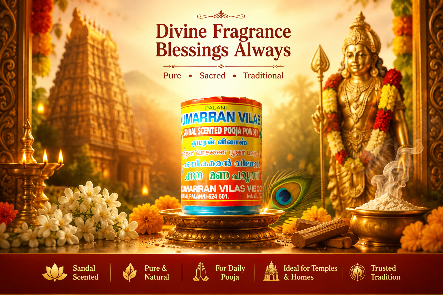 Sandal Scented Pooja Powder image 0
