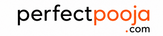 Logo of 'perfectpooja' with black and orange text on a white background